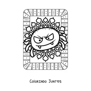 Desenho para colorir de aranha de Halloween