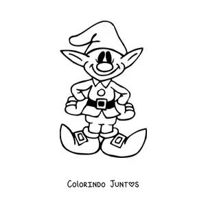 Desenho para colorir de um duende