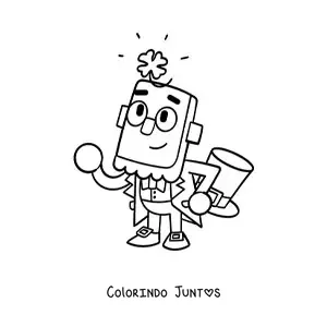Desenho para colorir de duende irlandês mágico