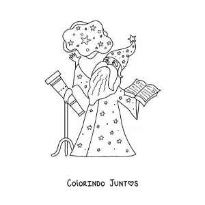 Desenho para colorir de Merlin, o feiticeiro