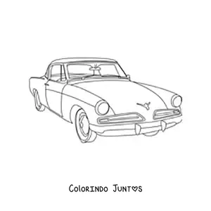 Desenho para colorir de um Studebaker Commander Starlight coupé de 1954