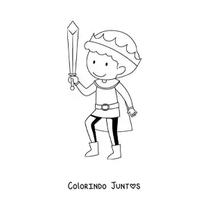 Desenho para colorir de principe animado grande