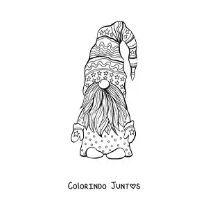 Desenho para colorir de gnomo magico animado
