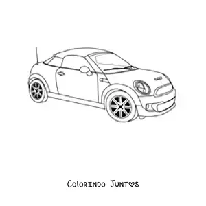 Desenho para colorir de um Mini Cooper coupé