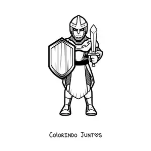 Desenho para colorir de cavaleiro sombrio