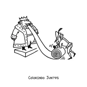 Desenho para colorir de um rei