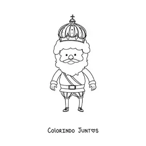 Desenho para colorir de rei animado