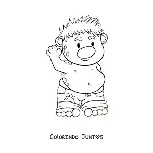 Desenho para colorir de troll animado engraçado grande