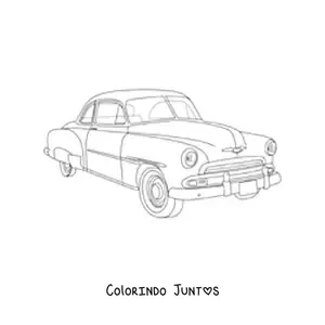 Desenho para colorir de um Chevrolet Deluxe cupê de 1951