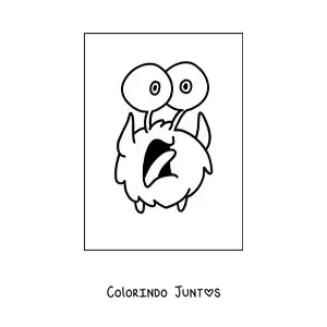 Desenho para colorir de extraterrestre assustado