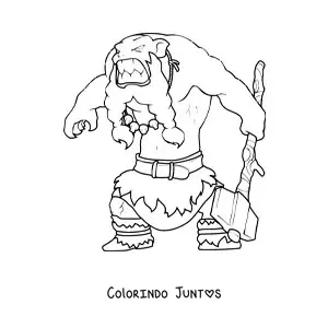 Desenho para colorir de gigante de gelo animado