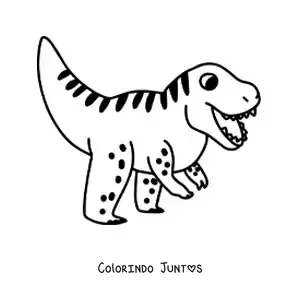 Desenho para colorir de tiranossauro rex bebê grande