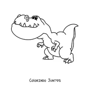 Desenho para colorir de t rex animado