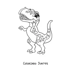Desenho para colorir de tiranossauro rex fêmea