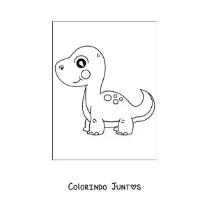 Desenho para colorir de dinossauro bebê fofo grande