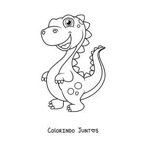 Desenho para colorir de dinossauro bebê lindo grande
