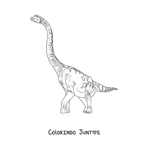 Desenho para colorir de brachiosaurus herbívoro gigante