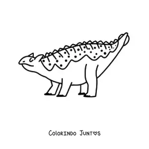 Desenho para colorir de dinossauro herbívoro fácil