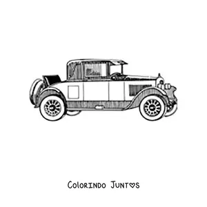 Desenho para colorir de um carro antigo