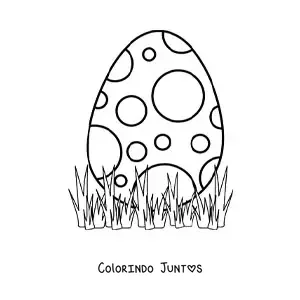 Desenho para colorir de ovo de dinossauro grande