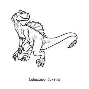 Desenho para colorir de velociraptor grande