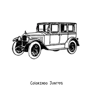 Desenho para colorir de um carro antigo