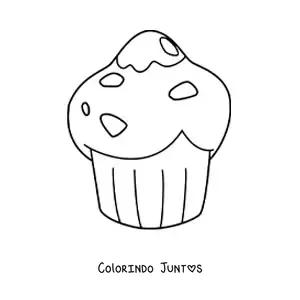 Desenho para colorir de uma madalena