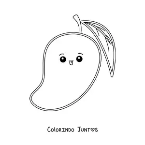 Desenho para colorir de manga kawaii fácil