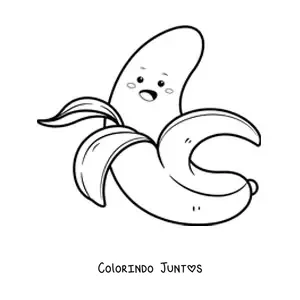 Desenho para colorir de banana adorável