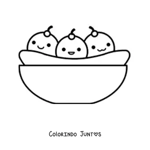 Desenho para colorir de banana split kawaii
