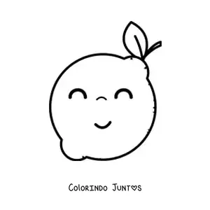 Desenho para colorir de limão fofinho