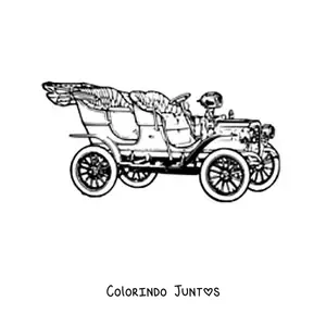 Desenho para colorir de um carro antigo modelo T