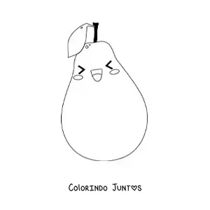 Desenho para colorir de pera fofinha