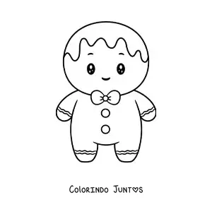 Desenho para colorir de homem-biscoito