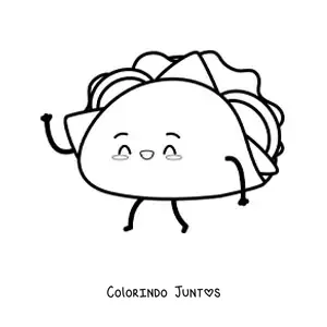 Desenho para colorir de taco animado