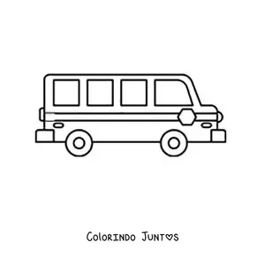 Desenho para colorir de um ônibus escolar