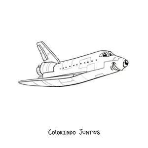 Desenho para colorir de onibus espacial animado