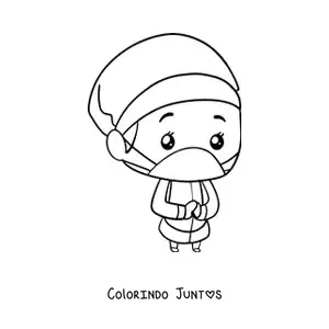 Desenho para colorir de medico cirurgiao kawaii