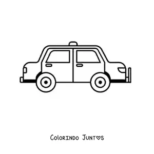 Desenho para colorir de um carro de polícia