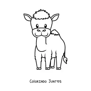 Desenho para colorir de dromedário animado
