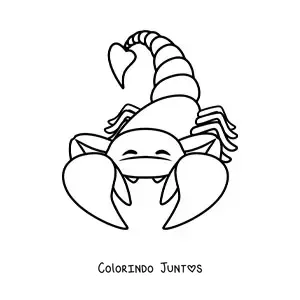 Desenho para colorir de escorpião do deserto animado