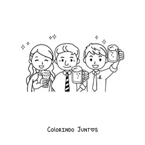 Desenho para colorir de brinde de Ano Novo