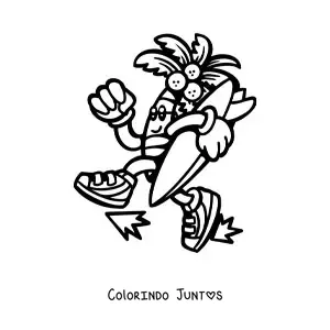 Desenho para colorir de palmeira animada