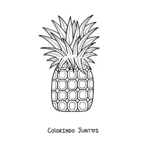 Desenho para colorir de um abacaxi
