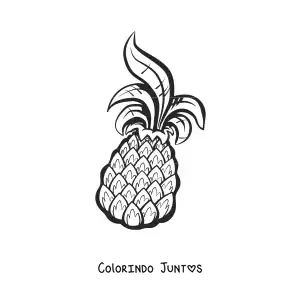 Desenho para colorir de um abacaxi