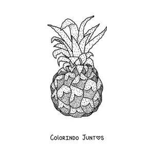 Desenho para colorir de um abacaxi
