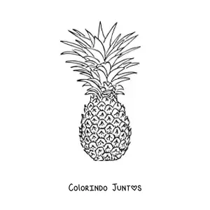 Desenho para colorir de um abacaxi