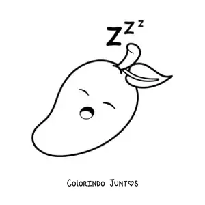 Desenho para colorir de uma manga animada dormindo