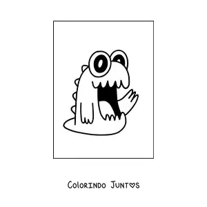 Desenho para colorir de monstro extraterrestre