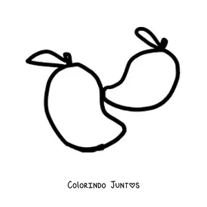 Desenho para colorir de duas mangas